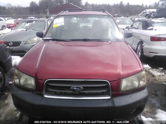 JF1SG63694H727058 - 2004 SUBARU FORESTER 2.5X RED photo 6
