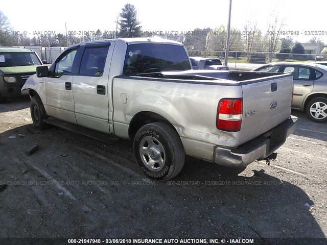 1FTRW12W05KD48535 - 2005 FORD F150 SUPERCREW SILVER photo 3