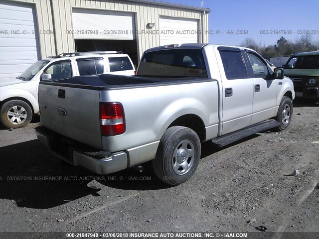 1FTRW12W05KD48535 - 2005 FORD F150 SUPERCREW SILVER photo 4
