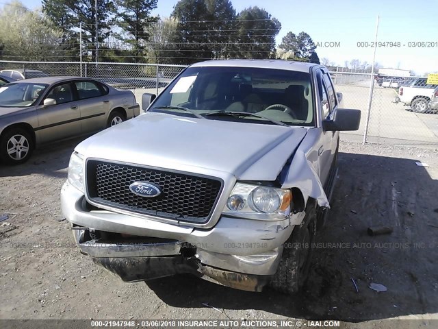 1FTRW12W05KD48535 - 2005 FORD F150 SUPERCREW SILVER photo 6