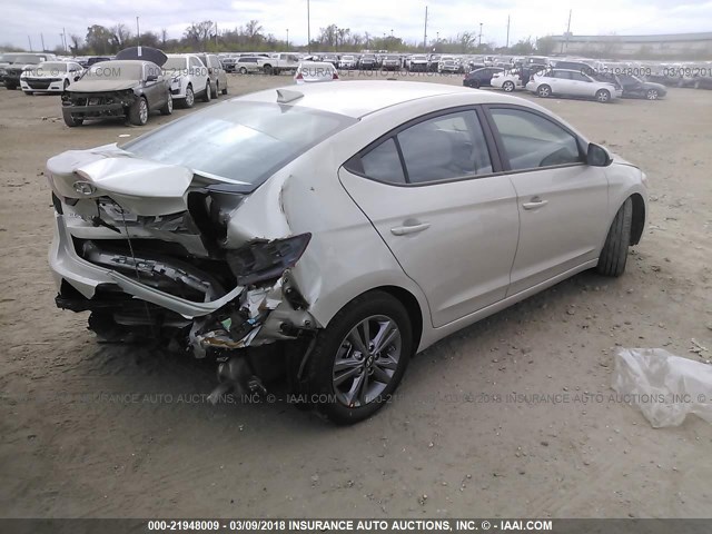 5NPD84LF3JH310889 - 2018 HYUNDAI ELANTRA SEL/VALUE/LIMITED BEIGE photo 4