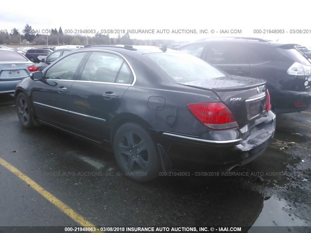 JH4KB16525C000226 - 2005 ACURA RL BLACK photo 3