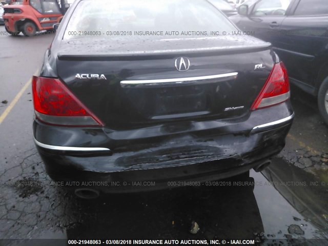 JH4KB16525C000226 - 2005 ACURA RL BLACK photo 6