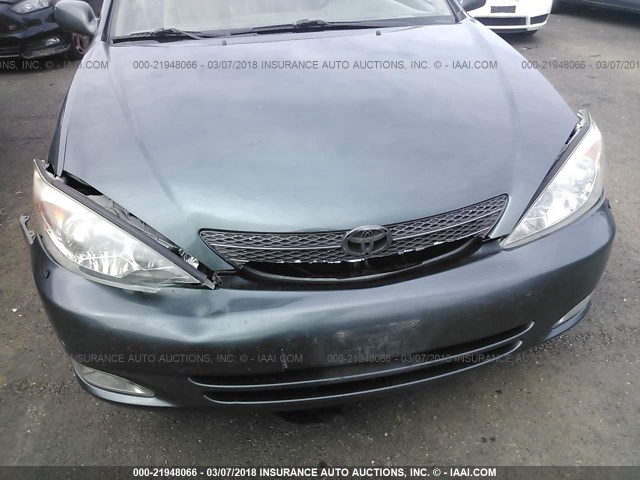 4T1BE32K64U262349 - 2004 TOYOTA CAMRY LE/XLE/SE GREEN photo 6