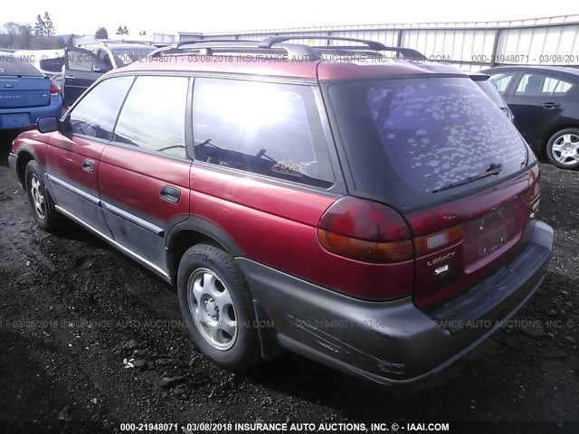 4S3BG6857T7376097 - 1996 SUBARU LEGACY OUTBACK RED photo 3