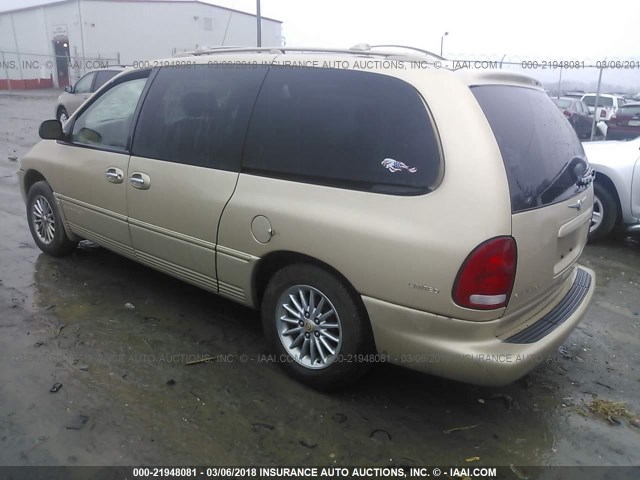 1C4GP64L7XB577947 - 1999 CHRYSLER TOWN & COUNTRY LIMITED GOLD photo 3