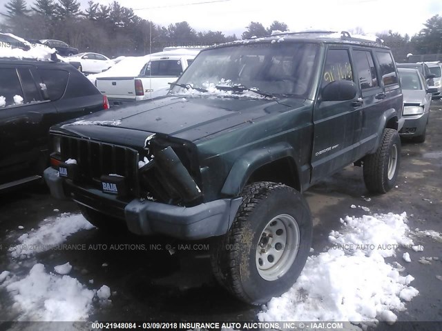 1J4FF68SXXL567417 - 1999 JEEP CHEROKEE SPORT/CLASSIC მწვანე ფოტო 2