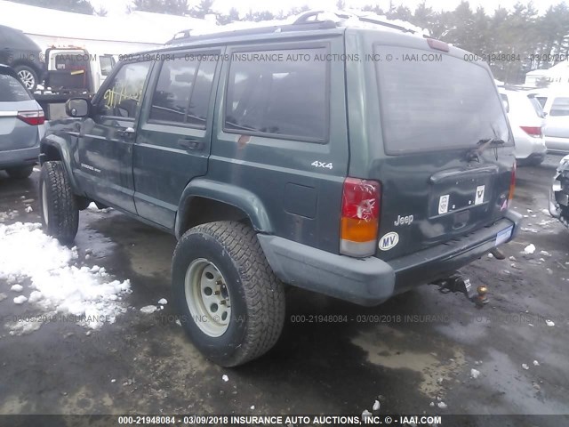 1J4FF68SXXL567417 - 1999 JEEP CHEROKEE SPORT/CLASSIC GREEN photo 3