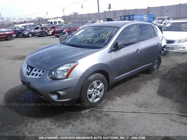 JN8AS5MT2FW672829 - 2015 NISSAN ROGUE SELECT S GRAY photo 2