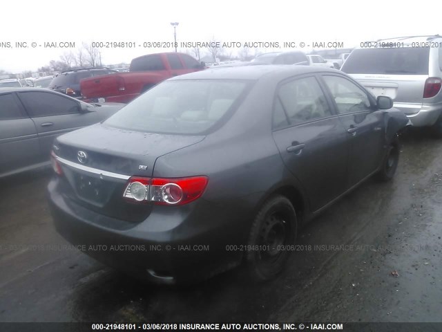 2T1BU4EE6BC566973 - 2011 TOYOTA COROLLA S/LE GRAY photo 4