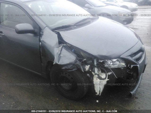 2T1BU4EE6BC566973 - 2011 TOYOTA COROLLA S/LE GRAY photo 6