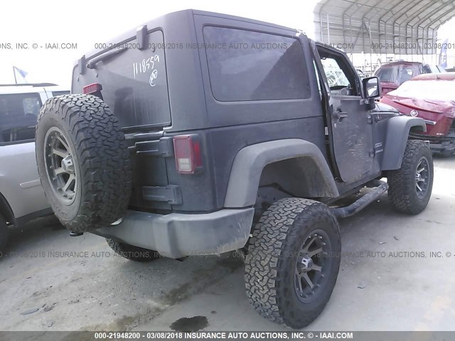 1J4AA2D18BL526324 - 2011 JEEP WRANGLER SPORT BLACK photo 4