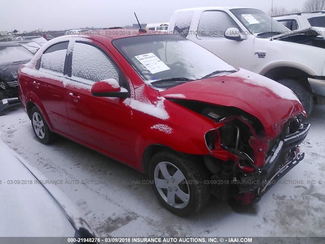 KL1TD5DE7AB117186 - 2010 CHEVROLET AVEO LS/LT RED photo 1