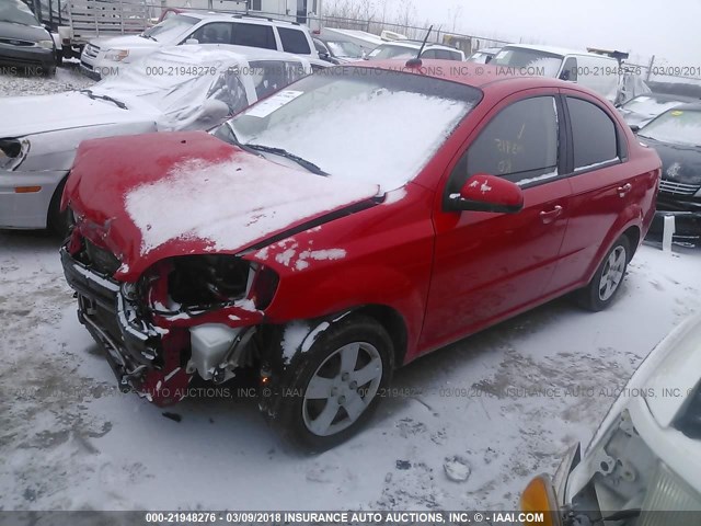 KL1TD5DE7AB117186 - 2010 CHEVROLET AVEO LS/LT 红色 照片 2