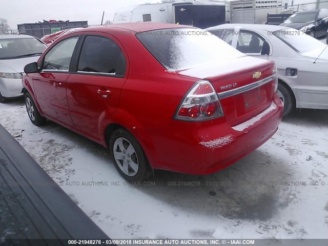 KL1TD5DE7AB117186 - 2010 CHEVROLET AVEO LS/LT RED photo 3