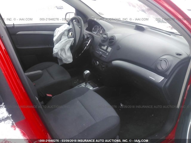 KL1TD5DE7AB117186 - 2010 CHEVROLET AVEO LS/LT 红色 照片 5