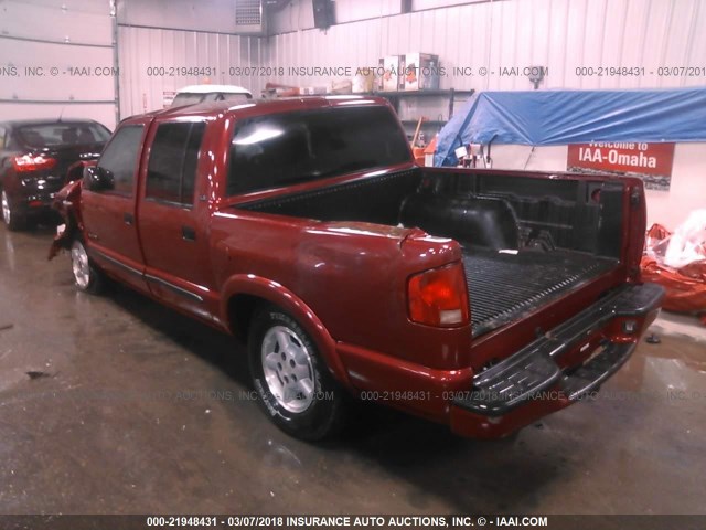 1GCDT13X54K109751 - 2004 CHEVROLET S TRUCK S10 MAROON photo 3