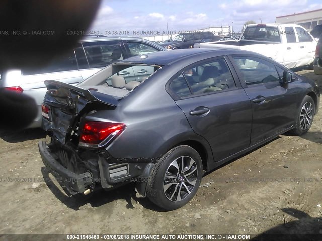 19XFB2F96DE211769 - 2013 HONDA CIVIC EXL GRAY photo 4