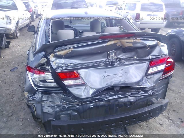 19XFB2F96DE211769 - 2013 HONDA CIVIC EXL GRAY photo 6