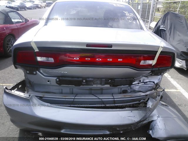 2C3CDXBG3EH268360 - 2014 DODGE CHARGER SE GRAY photo 6