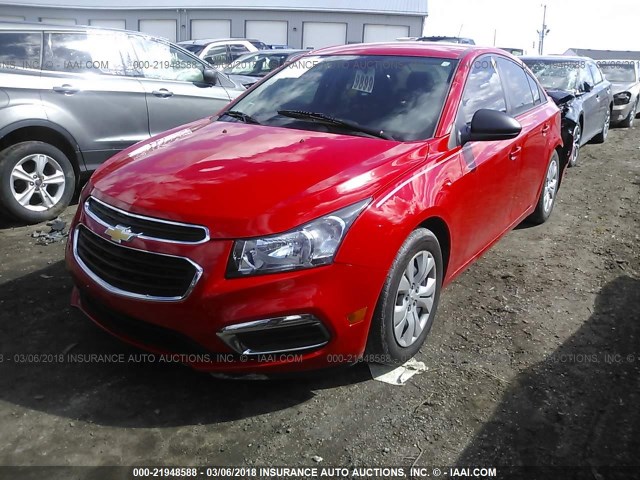 1G1PA5SH2F7225816 - 2015 CHEVROLET CRUZE LS RED photo 2