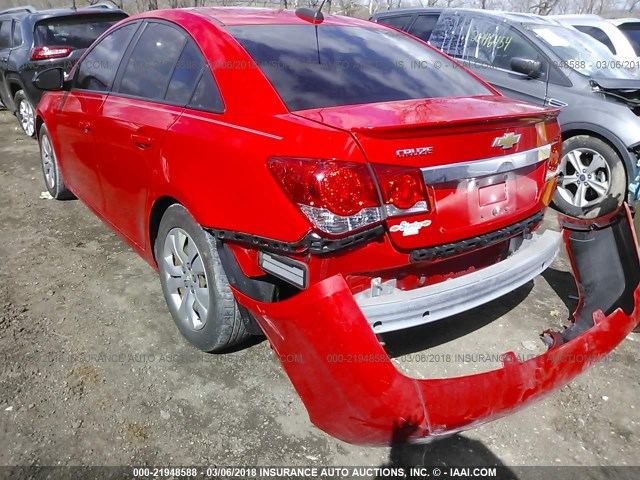 1G1PA5SH2F7225816 - 2015 CHEVROLET CRUZE LS RED photo 3