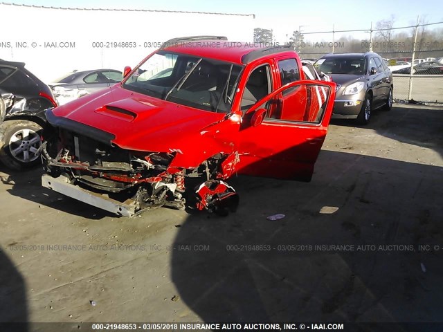 5TELU42N76Z277240 - 2006 TOYOTA TACOMA DOUBLE CAB წითელი ფოტო 2