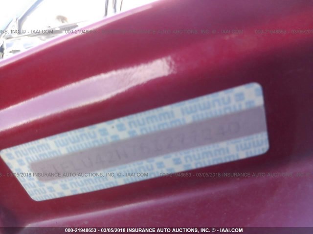 5TELU42N76Z277240 - 2006 TOYOTA TACOMA DOUBLE CAB RED photo 9