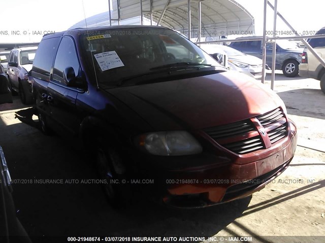 1D4GP45R46B730518 - 2006 DODGE CARAVAN SXT RED photo 1