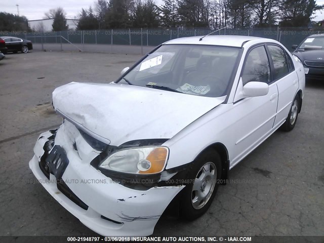 JHMES96673S006031 - 2003 HONDA CIVIC HYBRID WHITE photo 2