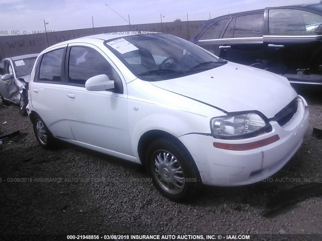 KL1TD66617B745944 - 2007 CHEVROLET AVEO LS WHITE photo 1
