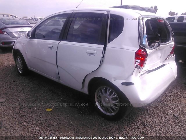 KL1TD66617B745944 - 2007 CHEVROLET AVEO LS WHITE photo 3