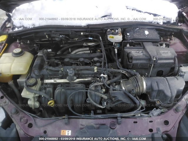 1FAFP34N77W323679 - 2007 FORD FOCUS ZX4/S/SE/SES BURGUNDY photo 10