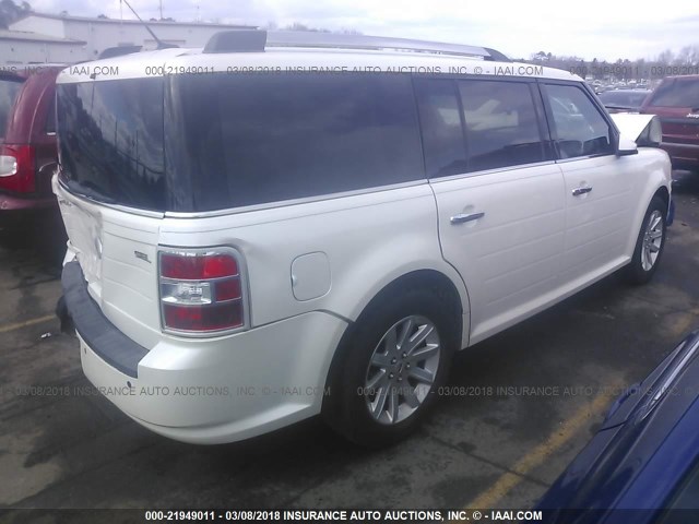 2FMGK5CC8CBD10505 - 2012 FORD FLEX SEL WHITE photo 4