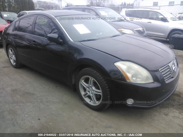 1N4BA41E74C820187 - 2004 NISSAN MAXIMA SE/SL BLACK photo 1