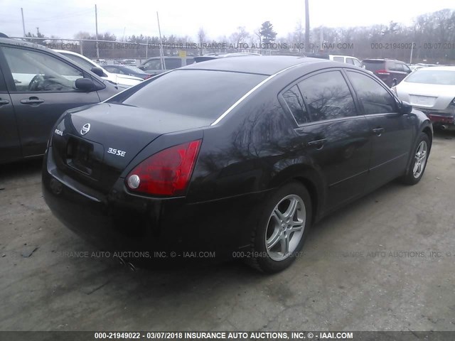 1N4BA41E74C820187 - 2004 NISSAN MAXIMA SE/SL BLACK photo 4