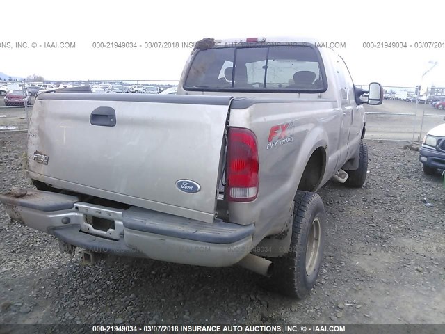 1FTNX21P94EB47757 - 2004 FORD F250 SUPER DUTY GOLD photo 4