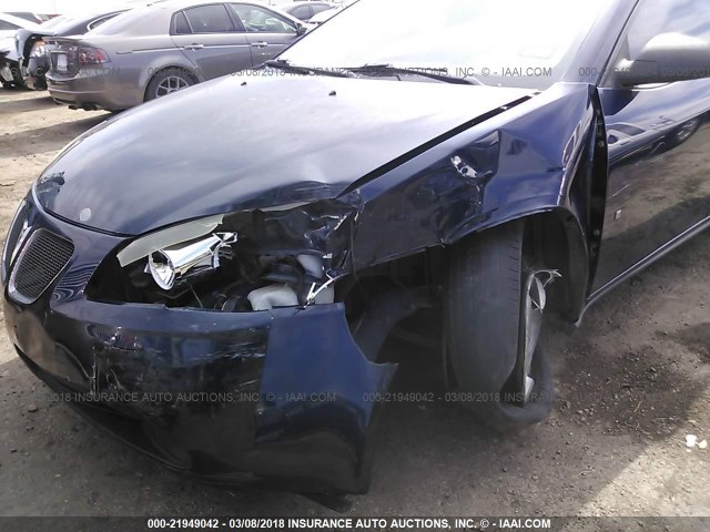 1G2ZG57B194213914 - 2009 PONTIAC G6 BLUE photo 6