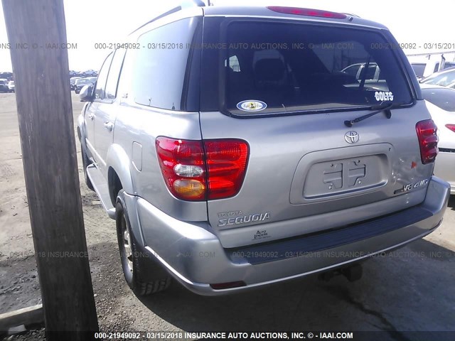 5TDBT44A74S215811 - 2004 TOYOTA SEQUOIA SR5 SILVER photo 3