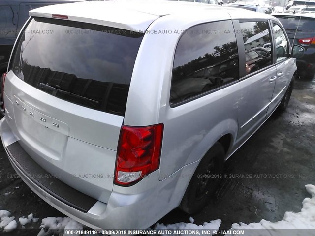 2C4RDGBG3CR243598 - 2012 DODGE GRAND CARAVAN SE SILVER photo 4