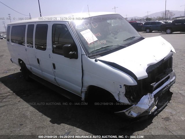 1FBSS3BL0ADA73119 - 2010 FORD ECONOLINE E350 SUPER DUTY WAGON WHITE photo 1