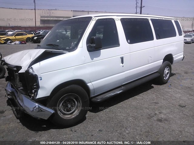 1FBSS3BL0ADA73119 - 2010 FORD ECONOLINE E350 SUPER DUTY WAGON WHITE photo 2