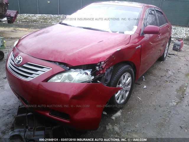 4T1BB46K19U074970 - 2009 TOYOTA CAMRY HYBRID BURGUNDY photo 6