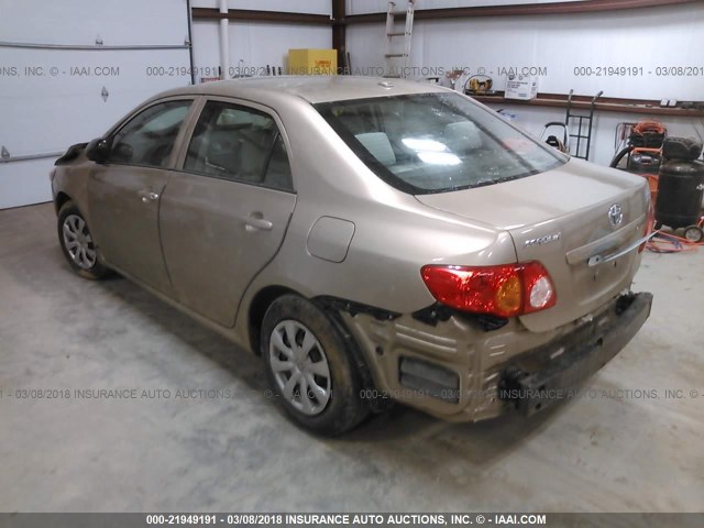 1NXBU4EE0AZ238087 - 2010 TOYOTA COROLLA S/LE/XLE GOLD photo 3