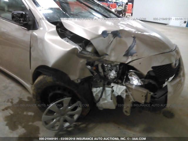 1NXBU4EE0AZ238087 - 2010 TOYOTA COROLLA S/LE/XLE GOLD photo 6