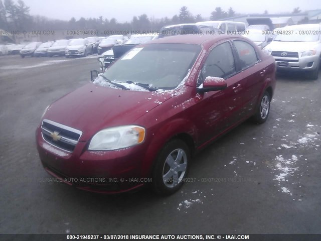 KL1TD5DE4BB228702 - 2011 CHEVROLET AVEO LS/LT RED photo 2