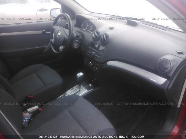KL1TD5DE4BB228702 - 2011 CHEVROLET AVEO LS/LT 红色 照片 5