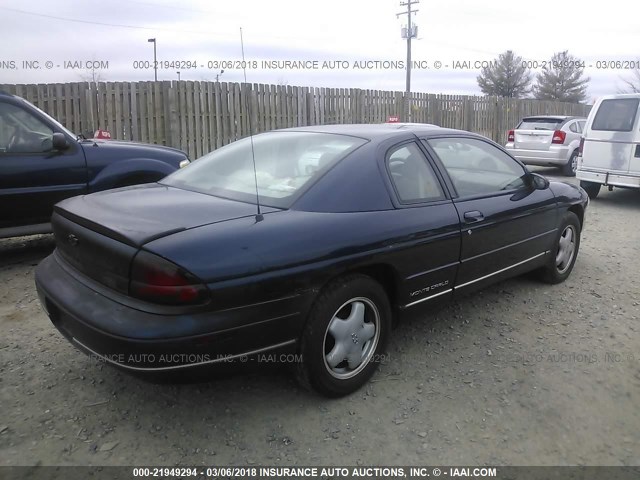 2G1WW12M6X9154879 - 1999 CHEVROLET MONTE CARLO LS BLUE photo 4