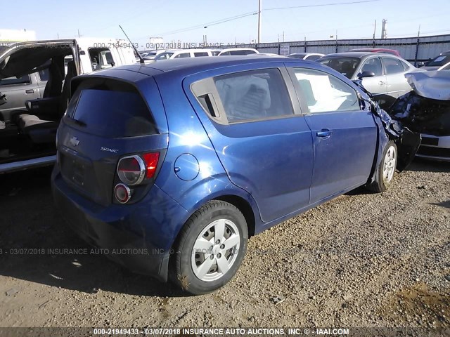 1G1JA6SH3D4100706 - 2013 CHEVROLET SONIC LS 蓝色 照片 4