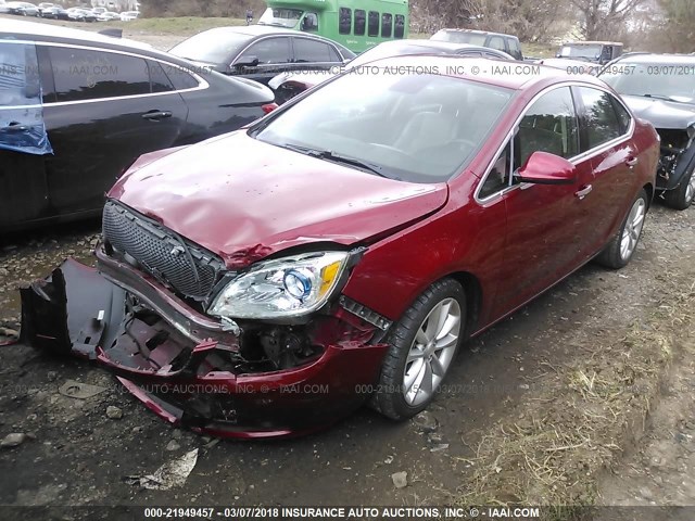 1G4PR5SK8D4150965 - 2013 BUICK VERANO CONVENIENCE RED photo 2